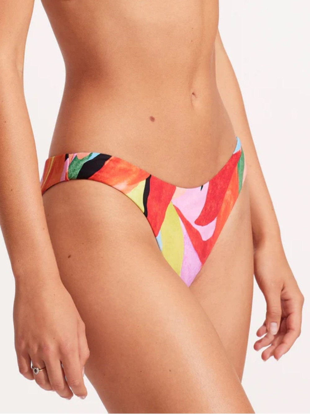 Seafolly Tropfest Reversible high cut bikini bottom NWT